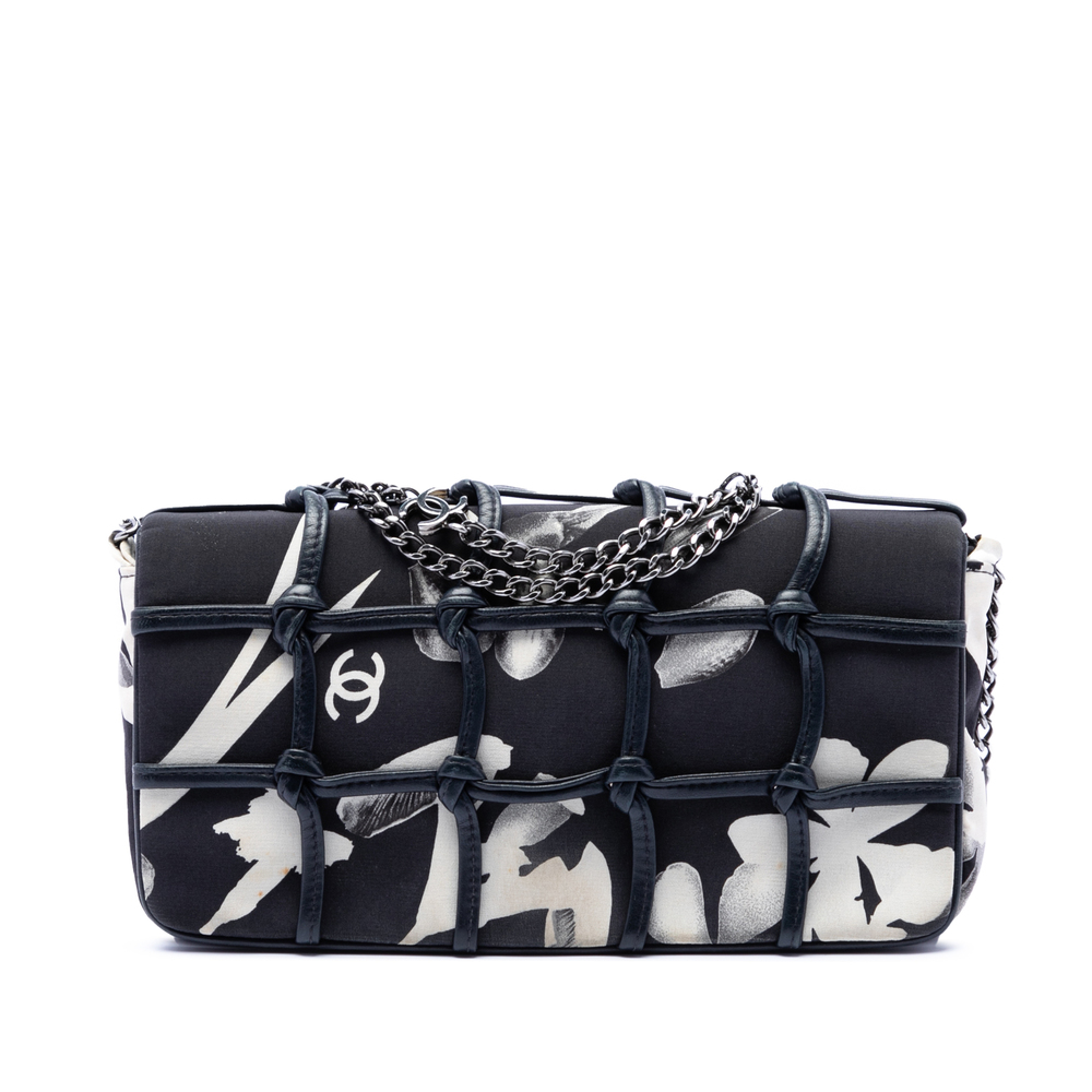 Pre-Loved Chanel Small Silk and Lambskin Net Tahiti Flap
